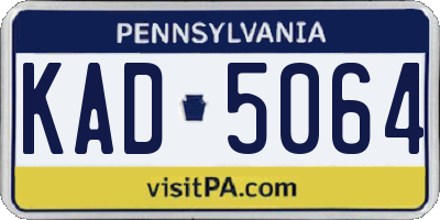 PA license plate KAD5064