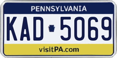 PA license plate KAD5069