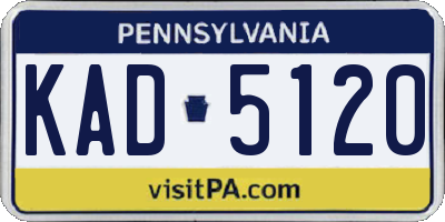PA license plate KAD5120