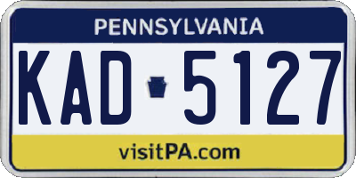 PA license plate KAD5127