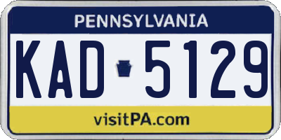 PA license plate KAD5129