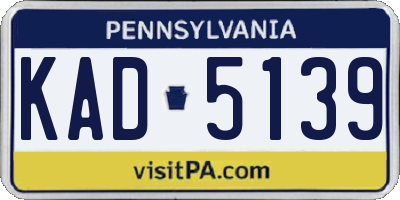 PA license plate KAD5139