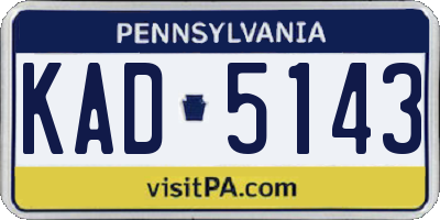 PA license plate KAD5143