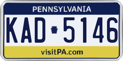 PA license plate KAD5146