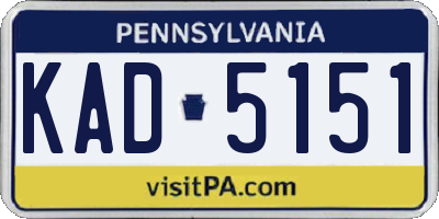 PA license plate KAD5151