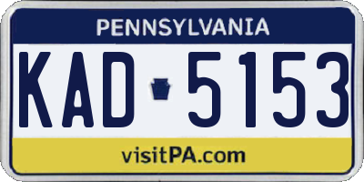 PA license plate KAD5153