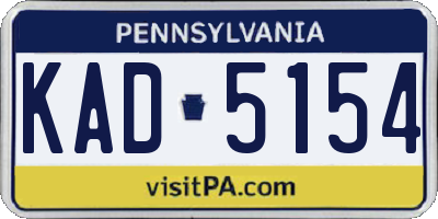 PA license plate KAD5154