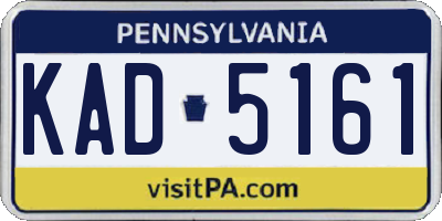 PA license plate KAD5161