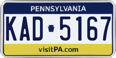 PA license plate KAD5167