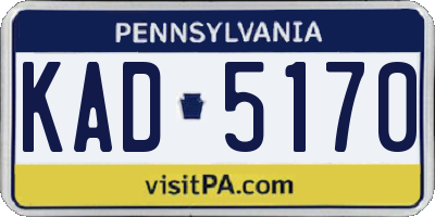 PA license plate KAD5170