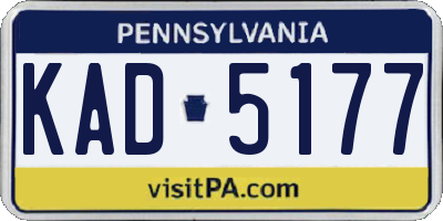 PA license plate KAD5177