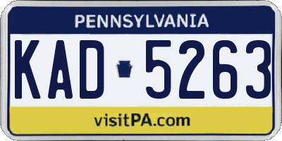 PA license plate KAD5263