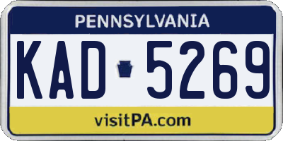 PA license plate KAD5269