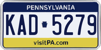 PA license plate KAD5279