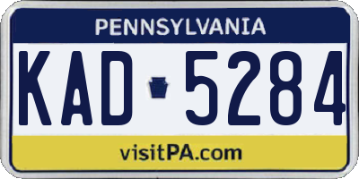 PA license plate KAD5284