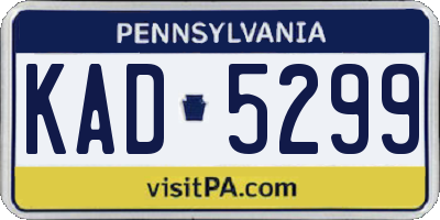 PA license plate KAD5299