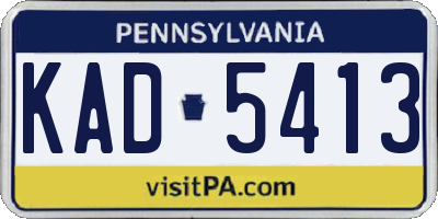 PA license plate KAD5413
