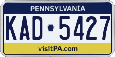 PA license plate KAD5427