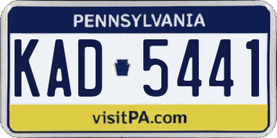 PA license plate KAD5441