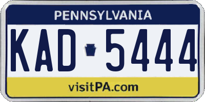 PA license plate KAD5444