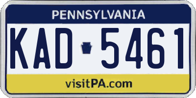 PA license plate KAD5461