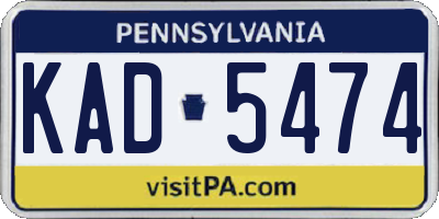 PA license plate KAD5474