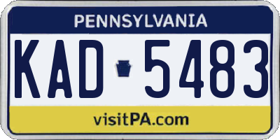 PA license plate KAD5483