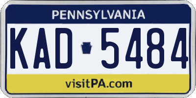 PA license plate KAD5484