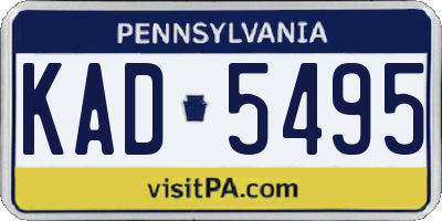 PA license plate KAD5495