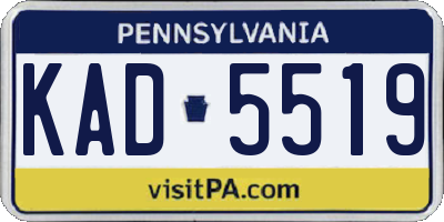 PA license plate KAD5519
