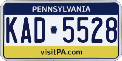 PA license plate KAD5528