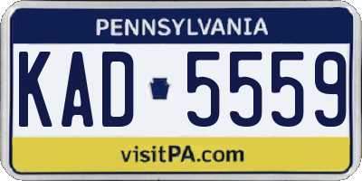 PA license plate KAD5559