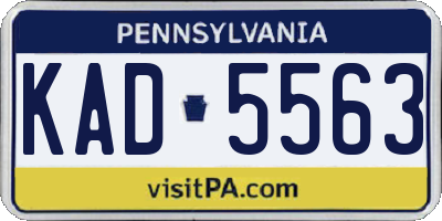 PA license plate KAD5563