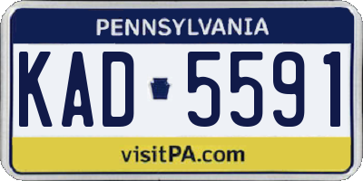 PA license plate KAD5591