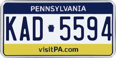 PA license plate KAD5594