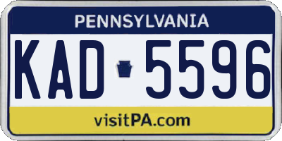 PA license plate KAD5596