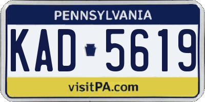 PA license plate KAD5619