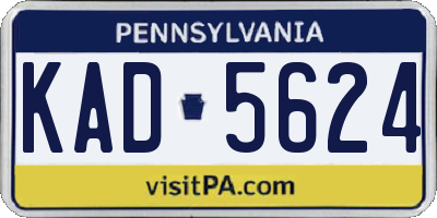 PA license plate KAD5624