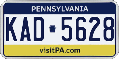 PA license plate KAD5628