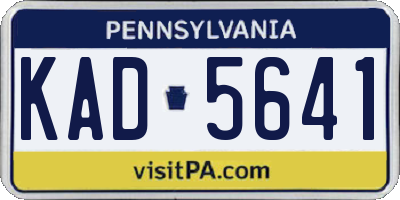 PA license plate KAD5641