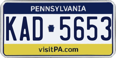 PA license plate KAD5653