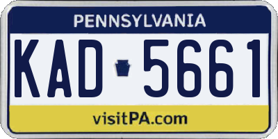 PA license plate KAD5661