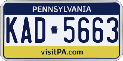 PA license plate KAD5663