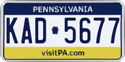 PA license plate KAD5677