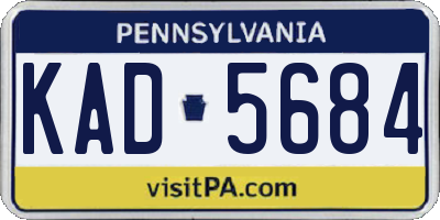 PA license plate KAD5684