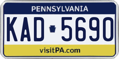 PA license plate KAD5690