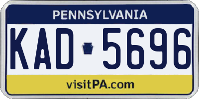 PA license plate KAD5696