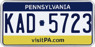 PA license plate KAD5723