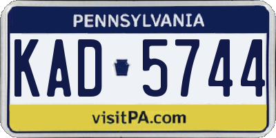 PA license plate KAD5744