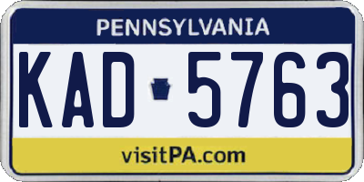PA license plate KAD5763
